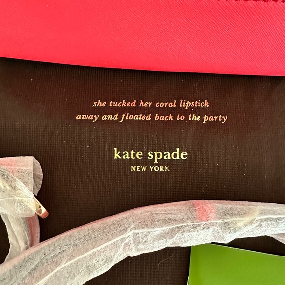 Kate Spade Cedar Street Straw Small Maise shoulder bag red leather beige straw - Picture 4 of 8